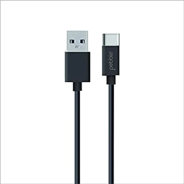 PEBBLE LIGHTNING Charge/Sync Cable 2.4A (PBCL10, Black)